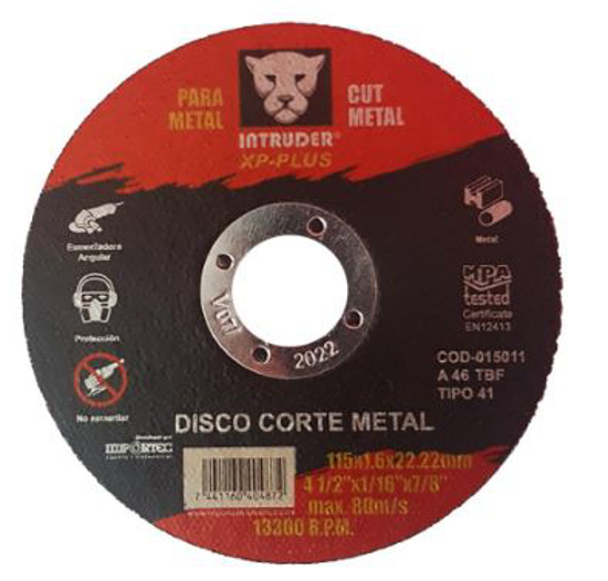Imagen de DISCO INTRUDER CORTE METAL 4 1/2"X1/16"X7/8"