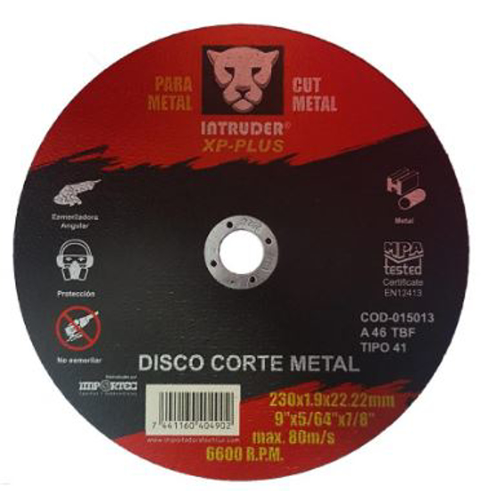 Imagen de DISCO INTRUDER CORTE METAL 9"X5/64"X7/8"
