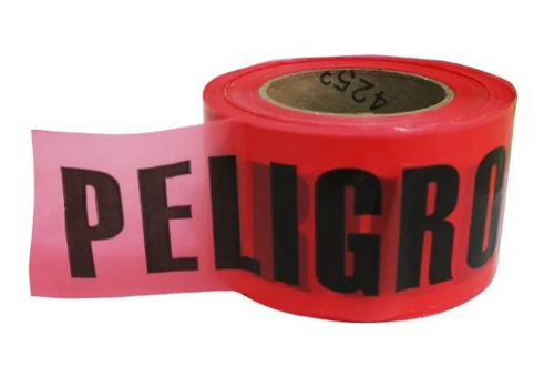 Imagen de BANDA DE ADVERTENCIA "PELIGRO" 305MTS ROJA