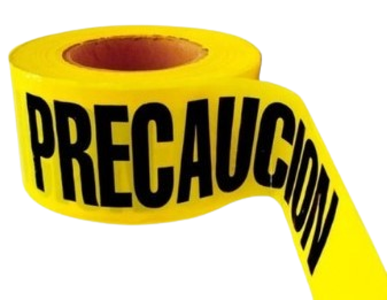 Imagen de BANDA DE ADVERTENCIA PRECAUCION 305MTS AMARILLA