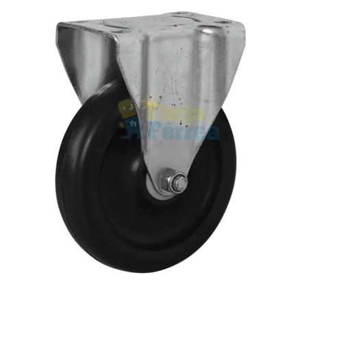 Imagen de RUEDA FIJA PLACA HULE 3X1 1/4 CAPACIDAD 100KG