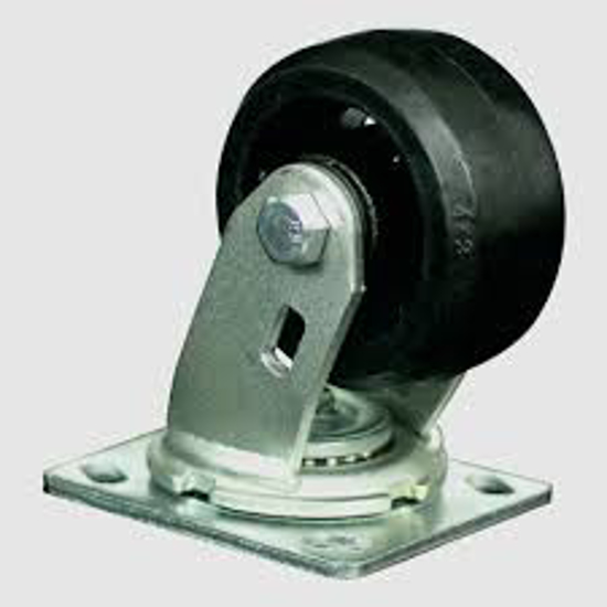 Imagen de RUEDA GIRATORIA PLACA 4 X 2 HULE CAPACIDAD 300KG