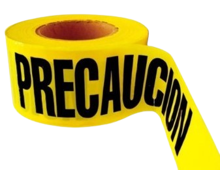Imagen de BANDA DE ADVERTENCIA "PRECAUCION" 305MTS AMARILLA