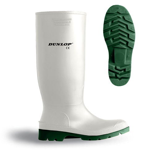 Imagen de BOTA DUNLOP BLANCA CON PUNTA DE ACERO TALLA 36