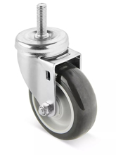 Imagen de RUEDA GIRATORIA DE ESPIGA 12MM 4 X 1 1/4" POLIURETANO CAPACIDAD 130KG
