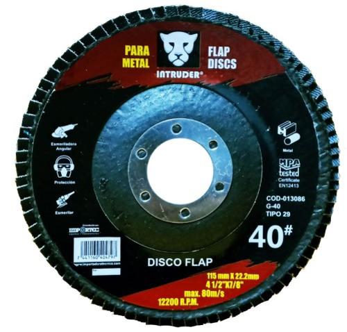 Imagen de DISCO INTRUDER FLAP  CAFE 4 1/2" G-40 (013086)