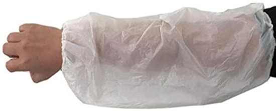 Imagen de MANGAS DESECHABLES POLIETILENO BLANCAS CAJA CON 1000 UNIDADES