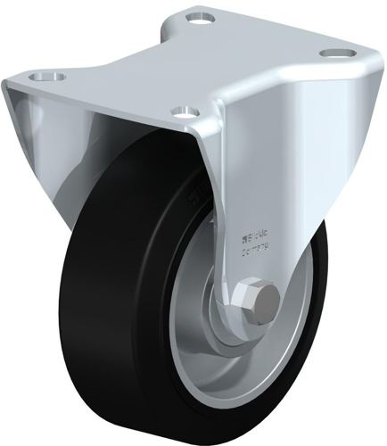 Imagen de RUEDA FIJA HULE DURO 2 1/2" X 1 1/4" CAPACIDAD 90KG